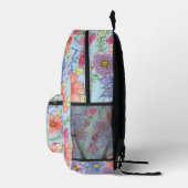 Charmanter botanischer Individuelle Name Bedruckter Rucksack (Rechts)