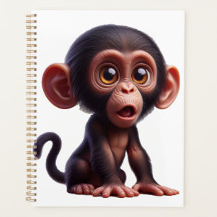 Charmanter Chimp Whimsy - Adortable Cartoon Primat Planer