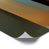 Charmanter Elefant - kubistischer Gelehrter mit Br Poster (Ecke)