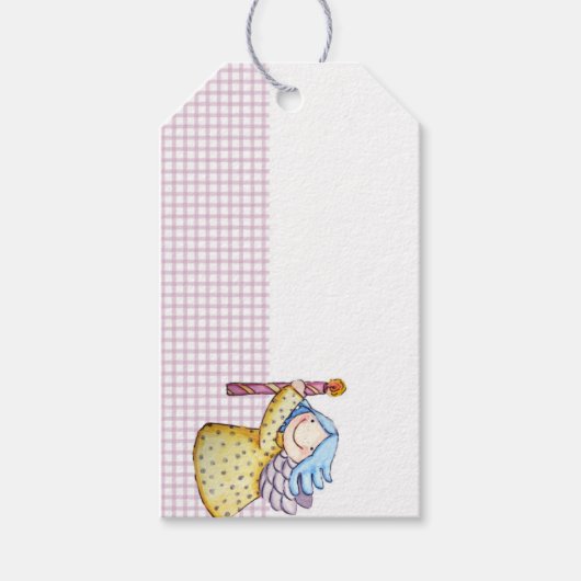 Charmanter Engel mit Kerze Geschenkanhänger (Vorderseite)