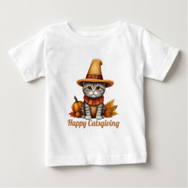 Charmanter festlicher Erntedank Cat in Disguise Baby T-shirt