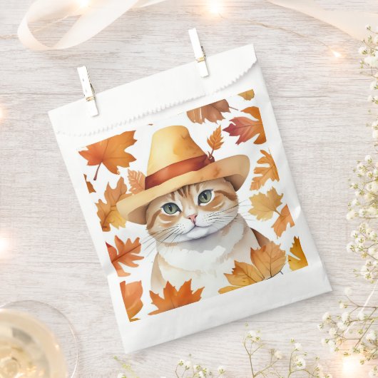 Charmanter festlicher Erntedank Cat in Disguise Geschenktütchen (Ausgeschnitten)