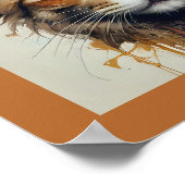 Charmanter festlicher Erntedank Cat in Disguise Poster (Ecke)