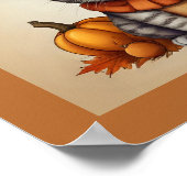 Charmanter festlicher Erntedank Cat in Disguise Poster (Ecke)