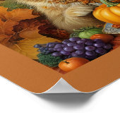 Charmanter festlicher Erntedank Cat in Disguise Poster (Ecke)