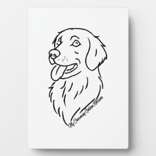 Charmanter Golden Retriever Fotoplatte