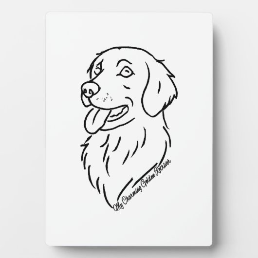 Charmanter Golden Retriever Fotoplatte (Vorderseite)