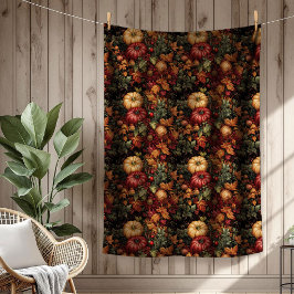 Charmanter Herbst Blankon mit geernteten Motiven Fleecedecke