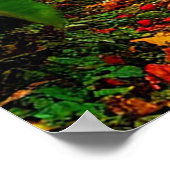 Charmanter Herbstdorfweg Poster (Ecke)
