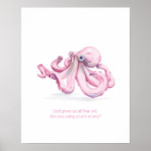 Charmanter Inspirationsfarben-Oktopus Poster (Vorne)