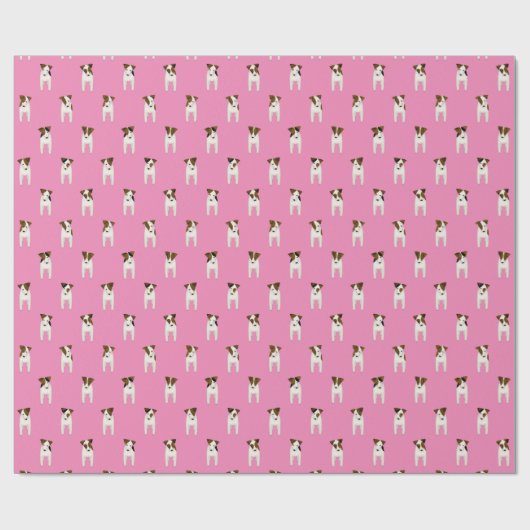 charmanter Jack Russell Terriers pink oder JEDE Fa Geschenkpapier (Flach)
