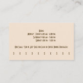 Charmanter Kaffee & Latte Art Coffee Shop & Punch Visitenkarte (Rückseite)