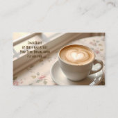 Charmanter Kaffee & Latte Art Coffee Shop & Punch Visitenkarte (Vorderseite)