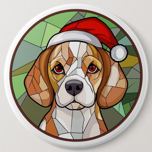 Charmanter Kaninchencheer: Weihnachten zum Thema B Button (Vorderseite)