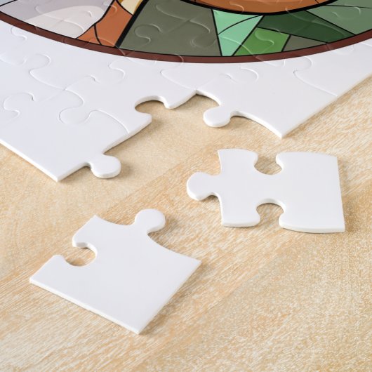 Charmanter Kaninchencheer: Weihnachten zum Thema B Puzzle (Seite)