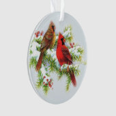 Charmanter Kardinal Polyacryl-Ornament Ornament (Vorderseite)