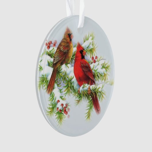 Charmanter Kardinal Polyacryl-Ornament Ornament (Vorderseite)