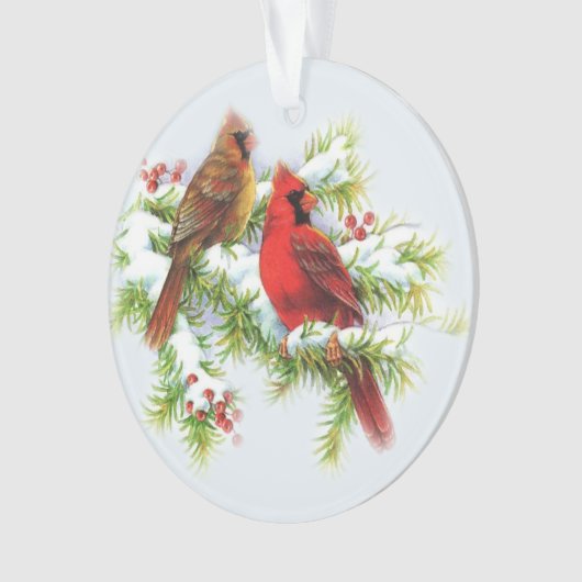 Charmanter Kardinal Polyacryl-Ornament Ornament (Vorderseite)