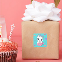 Charmanter Katzenaufkleber: Ideal für Katzen-Liebh