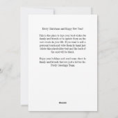 "Charmanter Kinderdekorator Weihnachtsbaumhund Feiertagskarte (Rückseite)