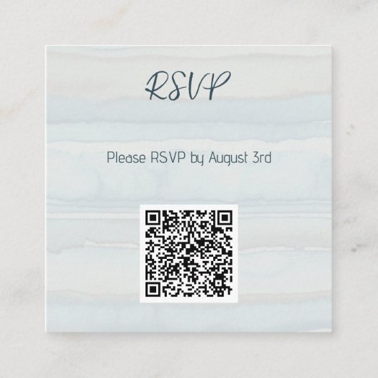 Charmanter Lässiger Babyduschenverschluss QR-Code Begleitkarte (Rückseite)