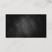 Charmanter Ledereffekt Trendy Chic Business Card Visitenkarte (Rückseite)