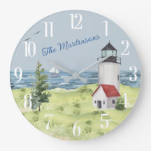 Charmanter Leuchtturm Wasserfarbe Name Küstenlands