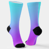Charmanter Lila-blauer Gradient mit Snowflader Socken (Gewinkelt)