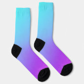Charmanter Lila-blauer Gradient mit Snowflader Socken (Rechts)