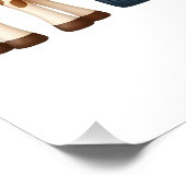 Charmanter Londoner Bus mit Giraffe & Elephant Poster (Ecke)