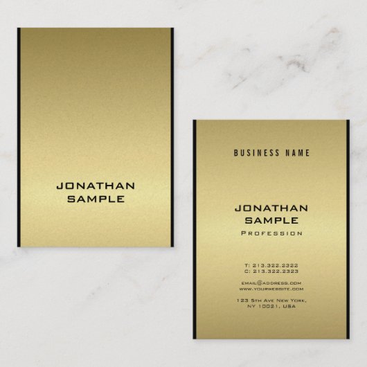 Charmanter Moderner Glamour Elegantes Schwarzes Go Visitenkarte (Vorne/Hinten)