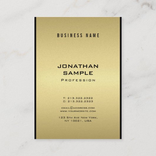 Charmanter Moderner Glamour Elegantes Schwarzes Go Visitenkarte (Rückseite)