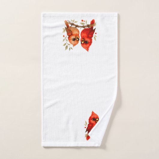 Charmanter nördlicher Kardinal Badhandtuch Set (Handtuch)