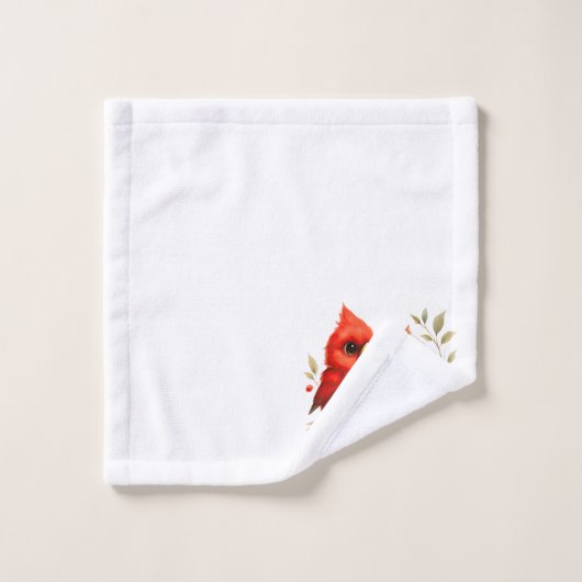 Charmanter nördlicher Kardinal Badhandtuch Set (Waschlappen)