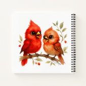 Charmanter nördlicher Kardinal Notizblock (Rückseite)