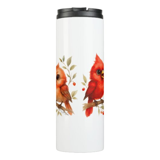 Charmanter nördlicher Kardinal Thermosbecher (Rückseite)