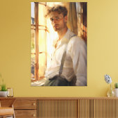 Charmanter Ort: Junge Mannwasserfarbe Leinwanddruck (Insitu (Wohnzimmer))