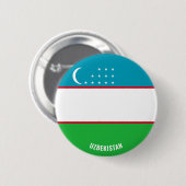 Charmanter Patriotischer Button in Usbekistan (Vorne & Hinten)