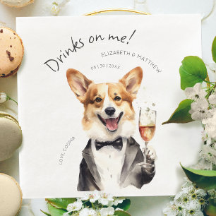 Charmanter Pembroke Welsh Corgi Kellner Serviette