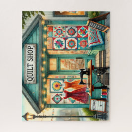 Charmanter Quilt Shop Vintage Nähkleider Puzzle