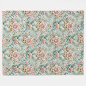Charmanter Rokoko Blanket mit zarten Blume Fleecedecke (Vorderseite (Horizontal))