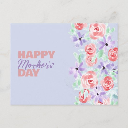 Charmanter romantischer Lila Lavendel Roter Mutter Postkarte (Vorderseite)