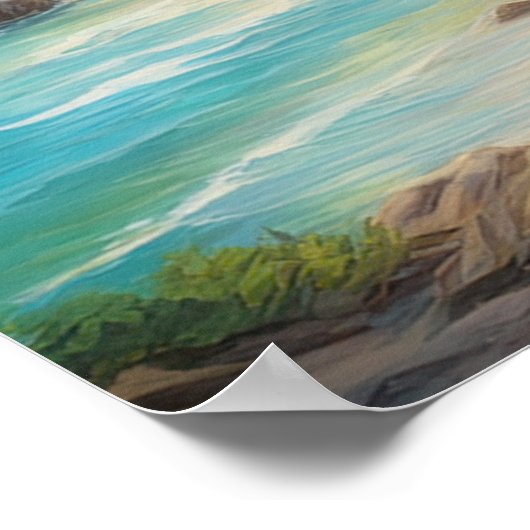 Charmanter Sandstrand Poster (Ecke)