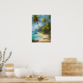 Charmanter Sandstrand Poster (Küche)