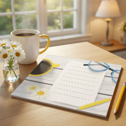 Charmanter Schreibtisch 40 Seiten Notepad mit Coff Notizblock
