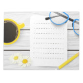 Charmanter Schreibtisch 40 Seiten Notepad mit Coff Notizblock (Vorderseite)