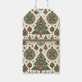 Charmanter skandinavischer Weihnachtsbaum und Orna Geschenkanhänger