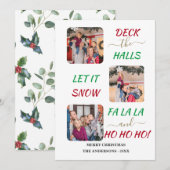 Charmanter Spaß farbenfroh Drei Fotos Weihnachten (Vorne/Hinten)