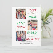 Charmanter Spaß farbenfroh Drei Fotos Weihnachten (Stehend Vorderseite)