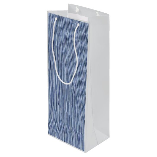 Charmanter Strickweinbeutel Geschenktüte Für Weinflaschen (Rückseite Schrägansicht)